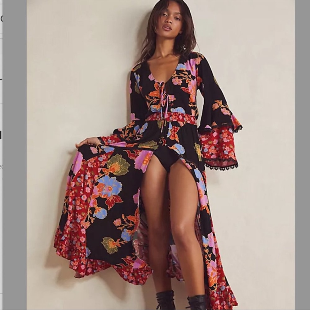 🖤 Penny Printed Maxi Bodysuit Free People